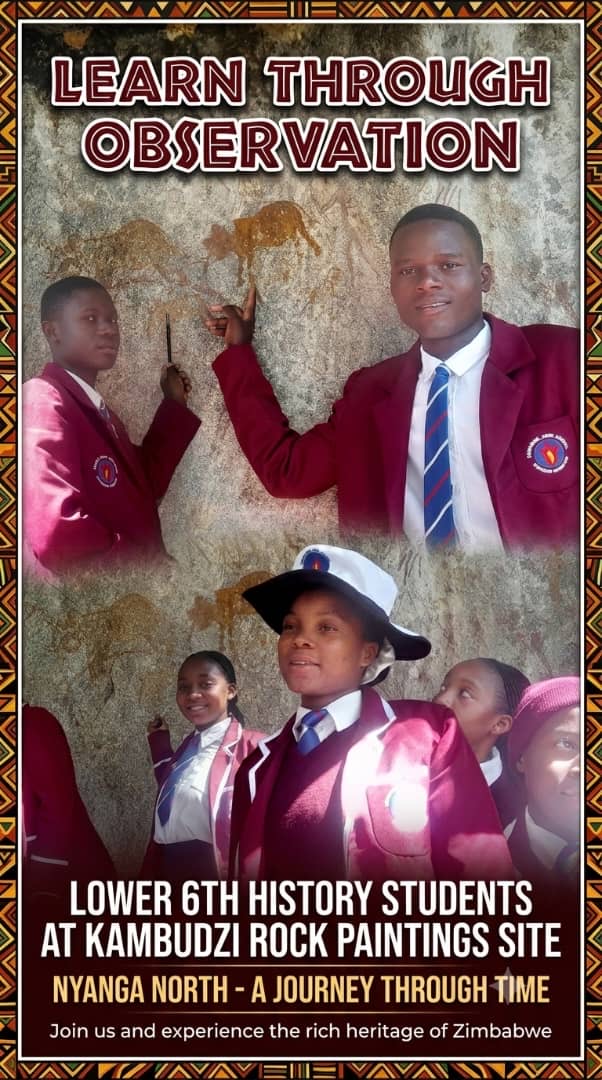 Lower 6th History trip to KAMBUDZI ROCK PAINTING  (NYANGA NORTH)